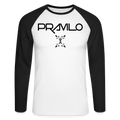Pravilo-Klaus Männer Baseballshirt langarm - Weiß/Schwarz