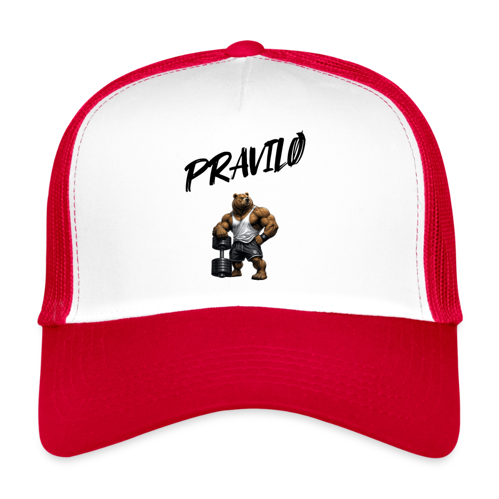 Pravilo-Klaus Trucker Cap 1.0 - Weiß/Rot