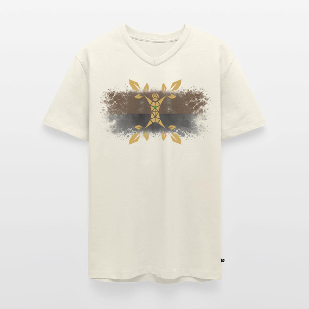 Pravilo-Klaus Männer Bio-T-Shirt mit V-Ausschnitt von Stanley & Stella - Naturweiß