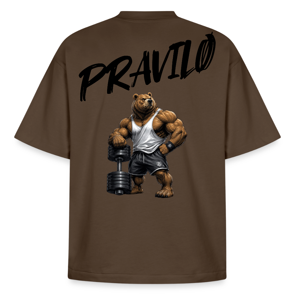 Pravilo-Klaus Boxy Heavyweight Unisex Organic T-Shirt 2.0 - Dunkelbraun