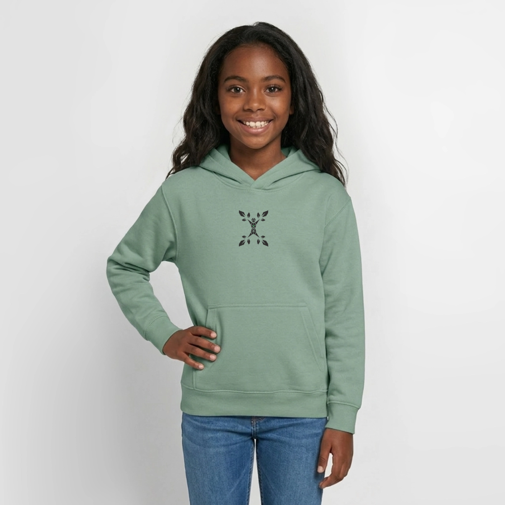Teenager Hoodie Einfach Lachen - Graugrün