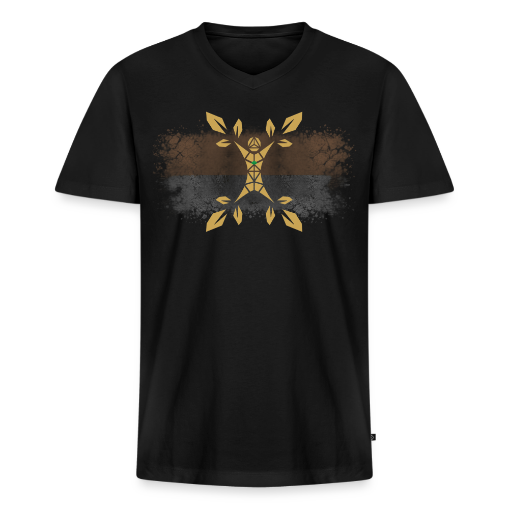 Pravilo-Klaus Männer Bio-T-Shirt mit V-Ausschnitt von Stanley & Stella - Schwarz