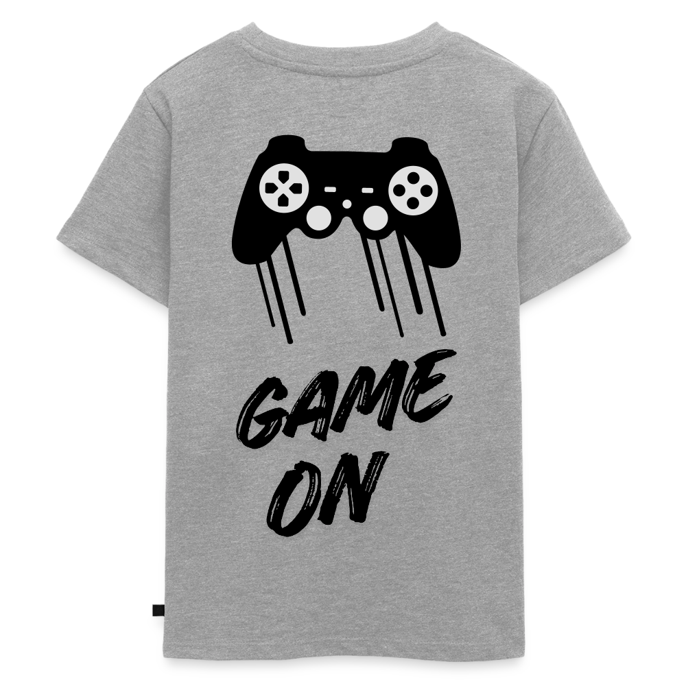 Kinder Premium T-Shirt Game On - Grau meliert