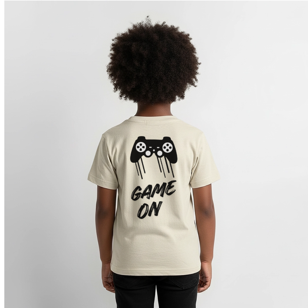 Kinder Premium T-Shirt Game On - Naturweiß
