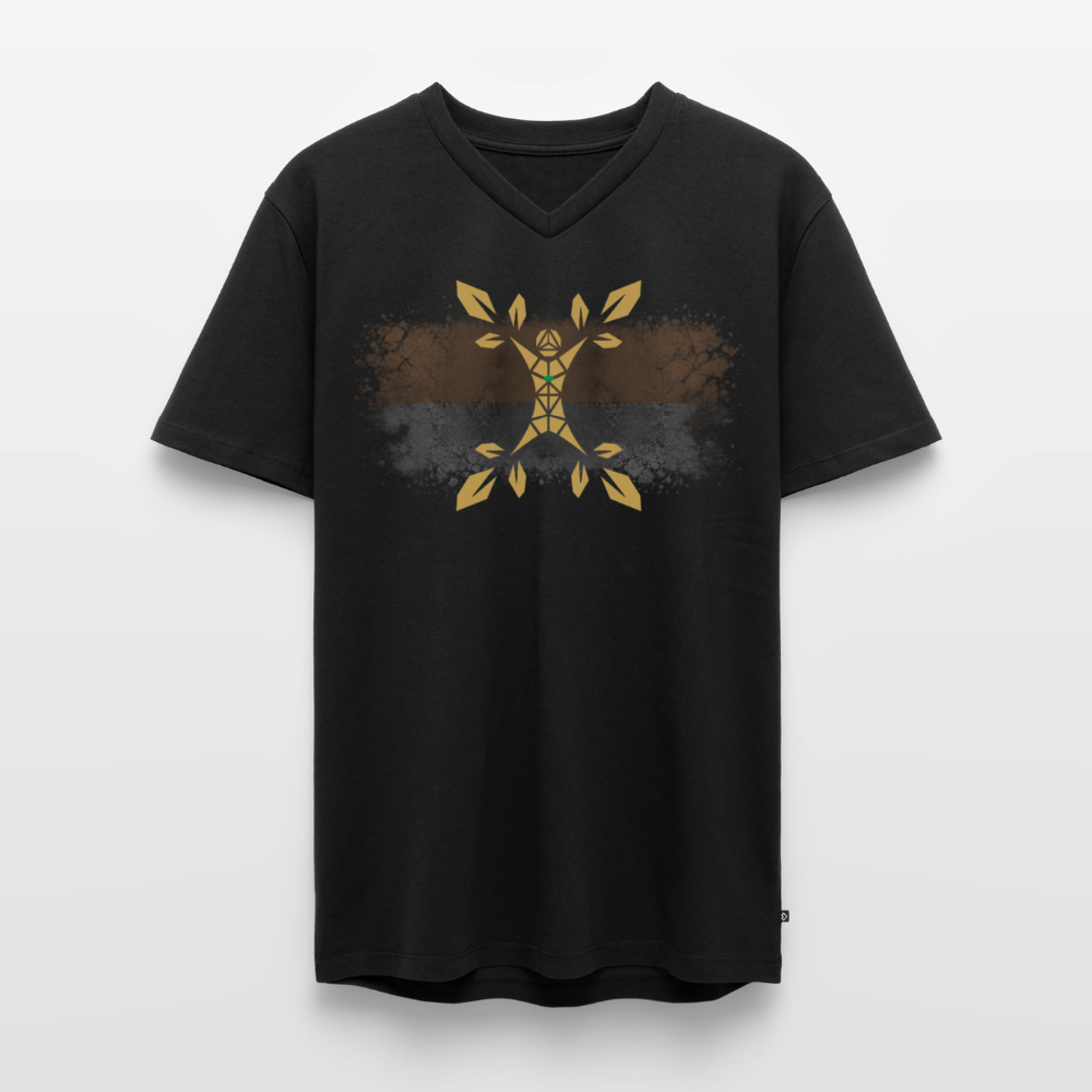 Pravilo-Klaus Männer Bio-T-Shirt mit V-Ausschnitt von Stanley & Stella - Schwarz