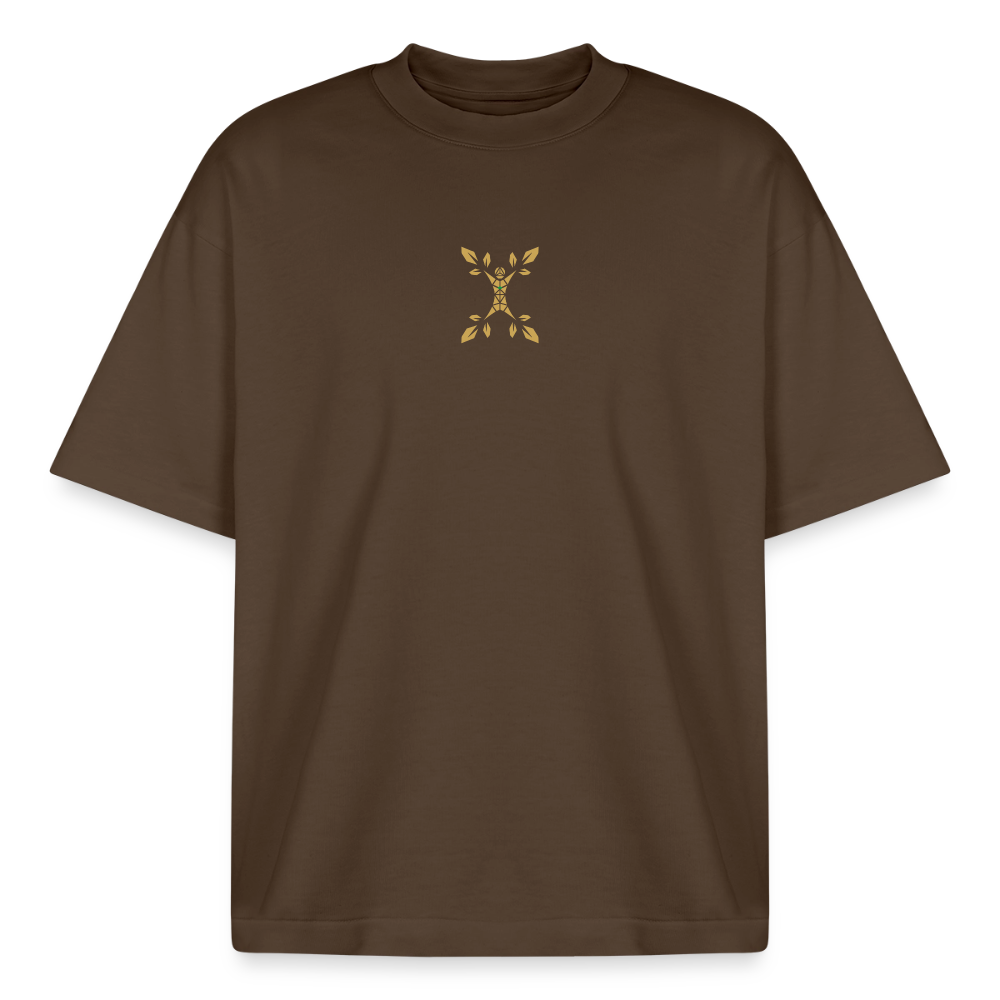 Pravilo-Klaus Boxy Heavyweight Unisex Organic T-Shirt 2.0 - Dunkelbraun