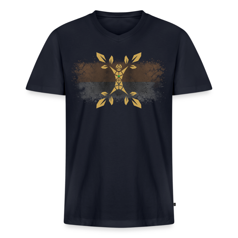 Pravilo-Klaus Männer Bio-T-Shirt mit V-Ausschnitt von Stanley & Stella - Navy