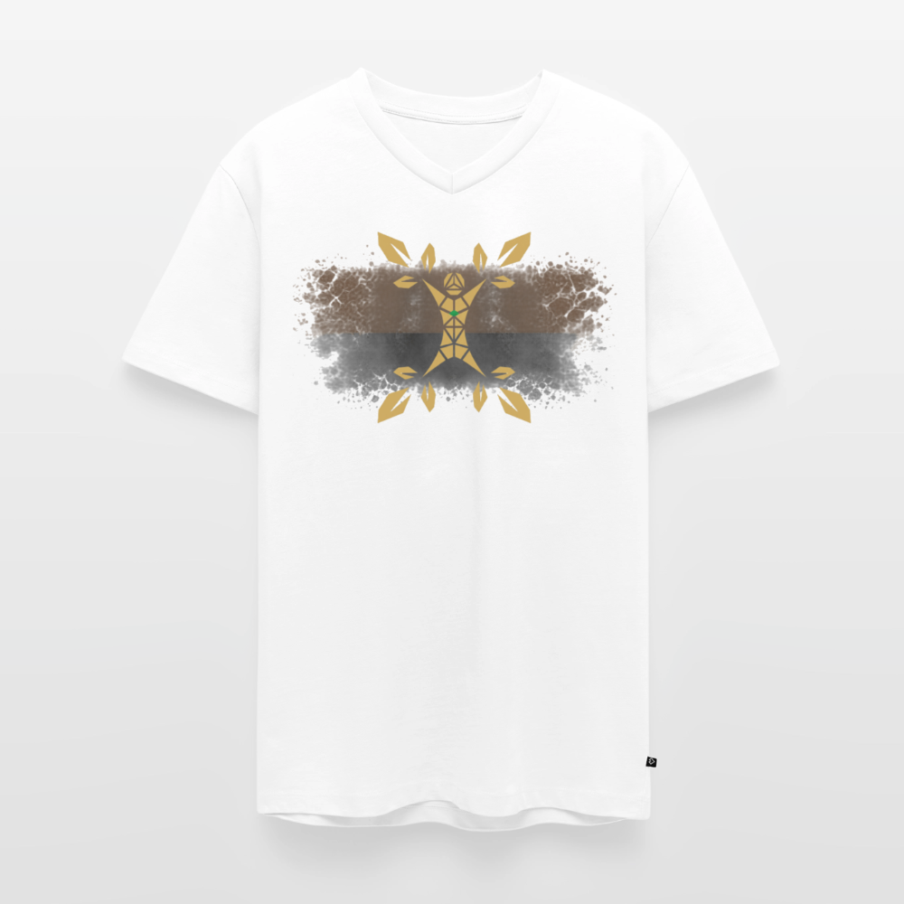 Pravilo-Klaus Männer Bio-T-Shirt mit V-Ausschnitt von Stanley & Stella - Weiß