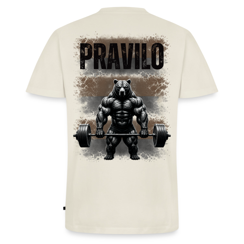 Pravilo-Klaus Männer Bio-T-Shirt mit V-Ausschnitt von Stanley & Stella - Naturweiß