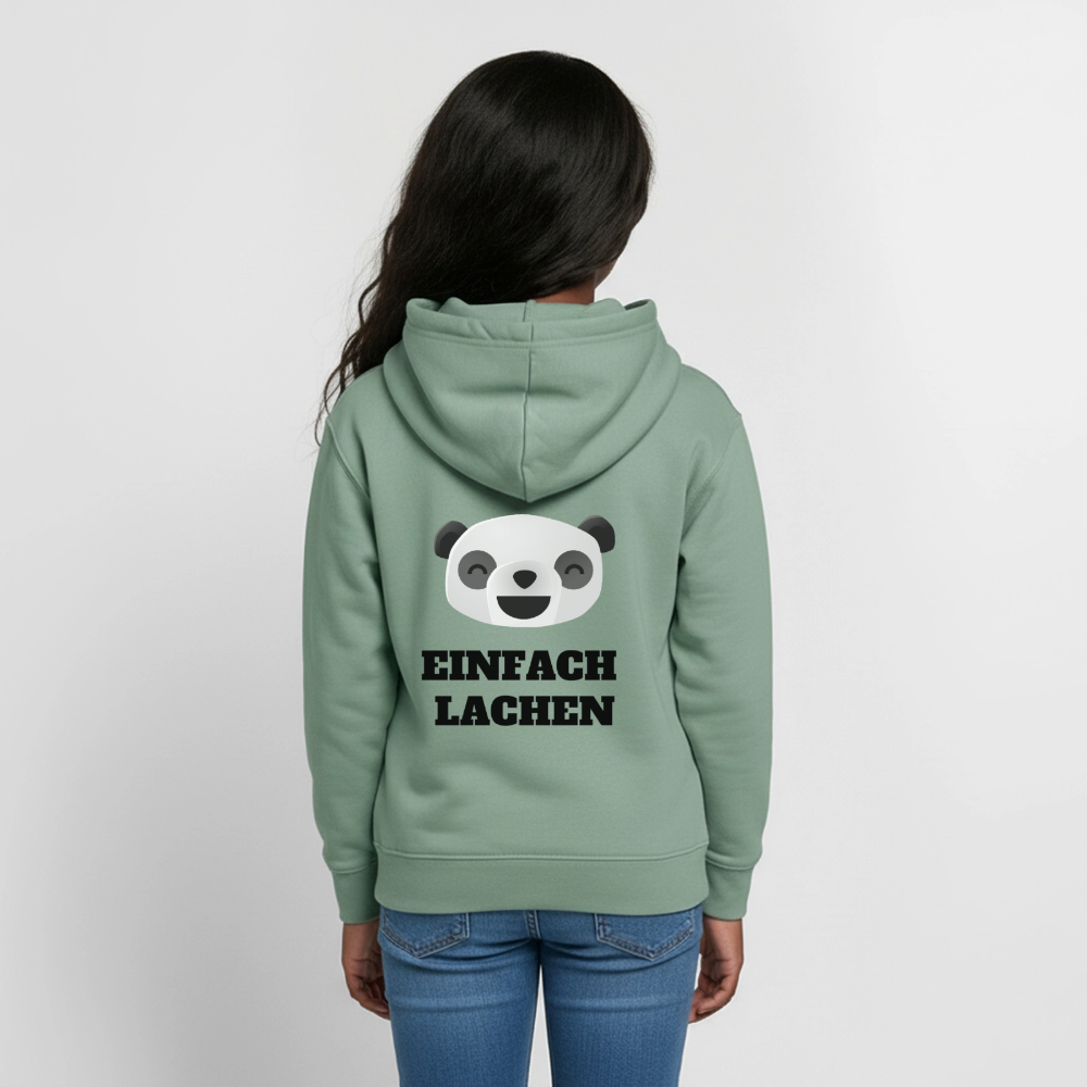 Teenager Hoodie Einfach Lachen - Graugrün