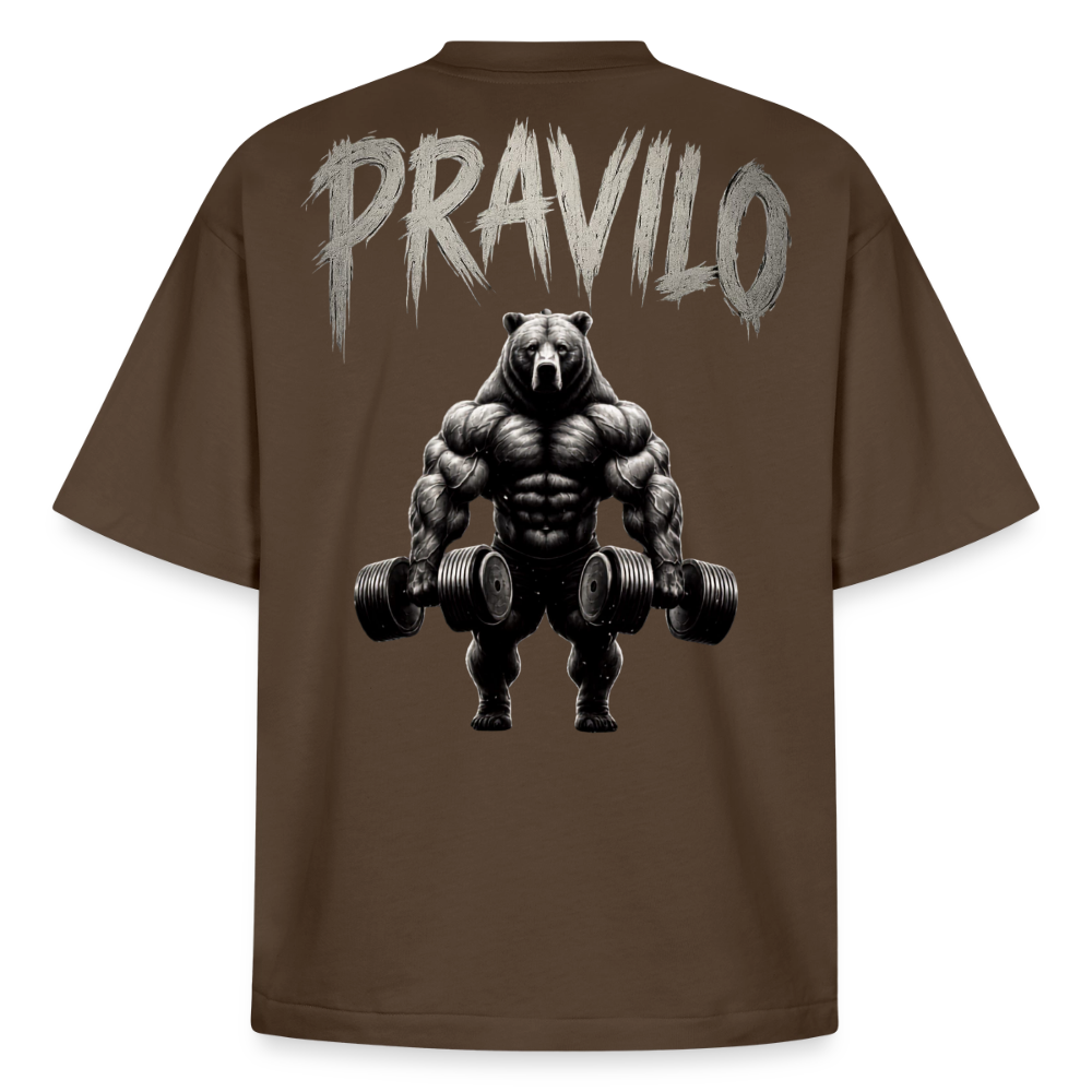 Pravilo-Klaus Boxy Heavyweight Unisex Organic T-Shirt - Dunkelbraun