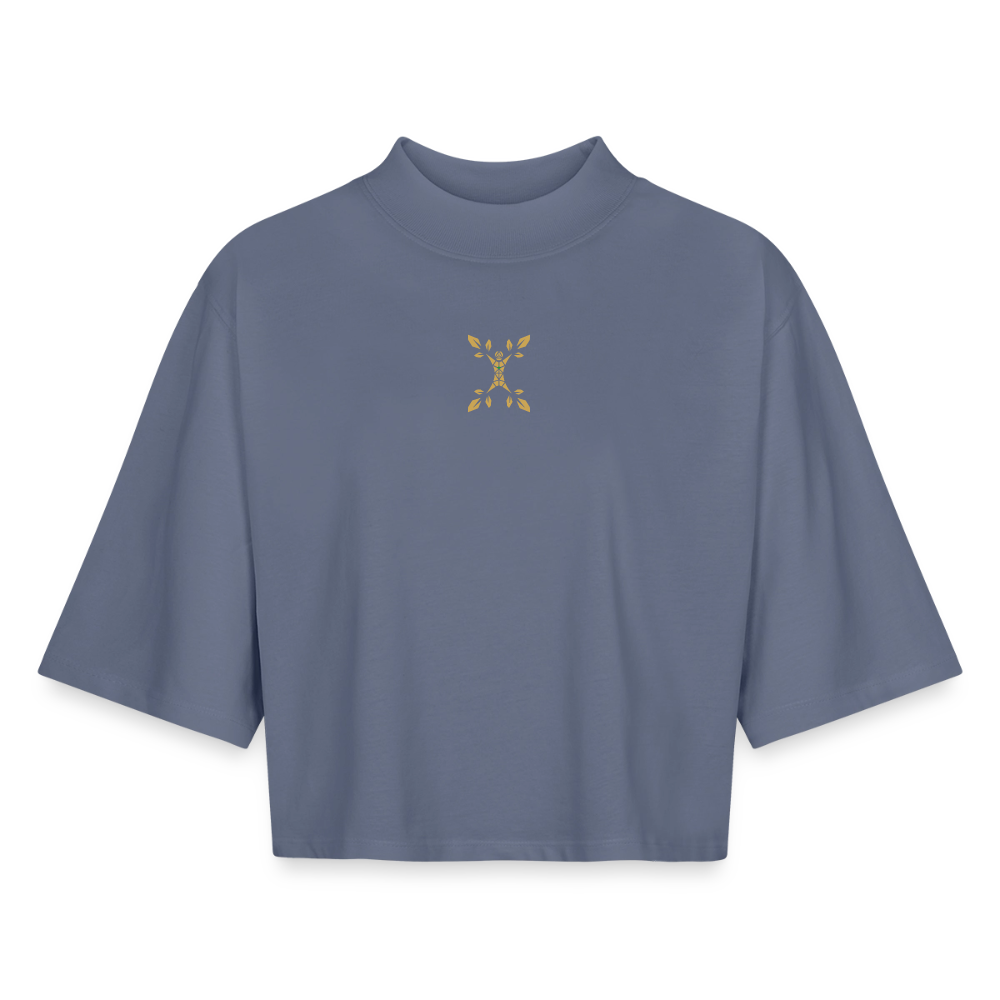 Pravilo-Klaus Boxy Frauen Recyceltes T-Shirt - Blaugrau
