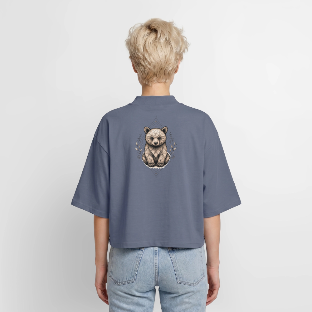 Pravilo-Klaus Boxy Frauen Recyceltes T-Shirt - Blaugrau