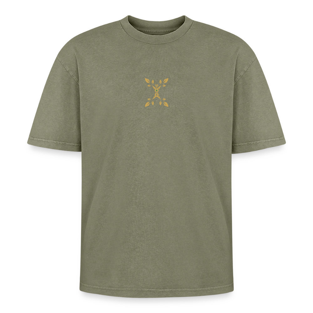 Pravilo- Klaus Oversized Unisex Premium Acid-Washed T-Shirt 2.0 - Grün Acid Wash