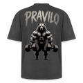 Pravilo- Klaus Oversized Unisex Premium Acid-Washed T-Shirt - Schwarz Acid Wash
