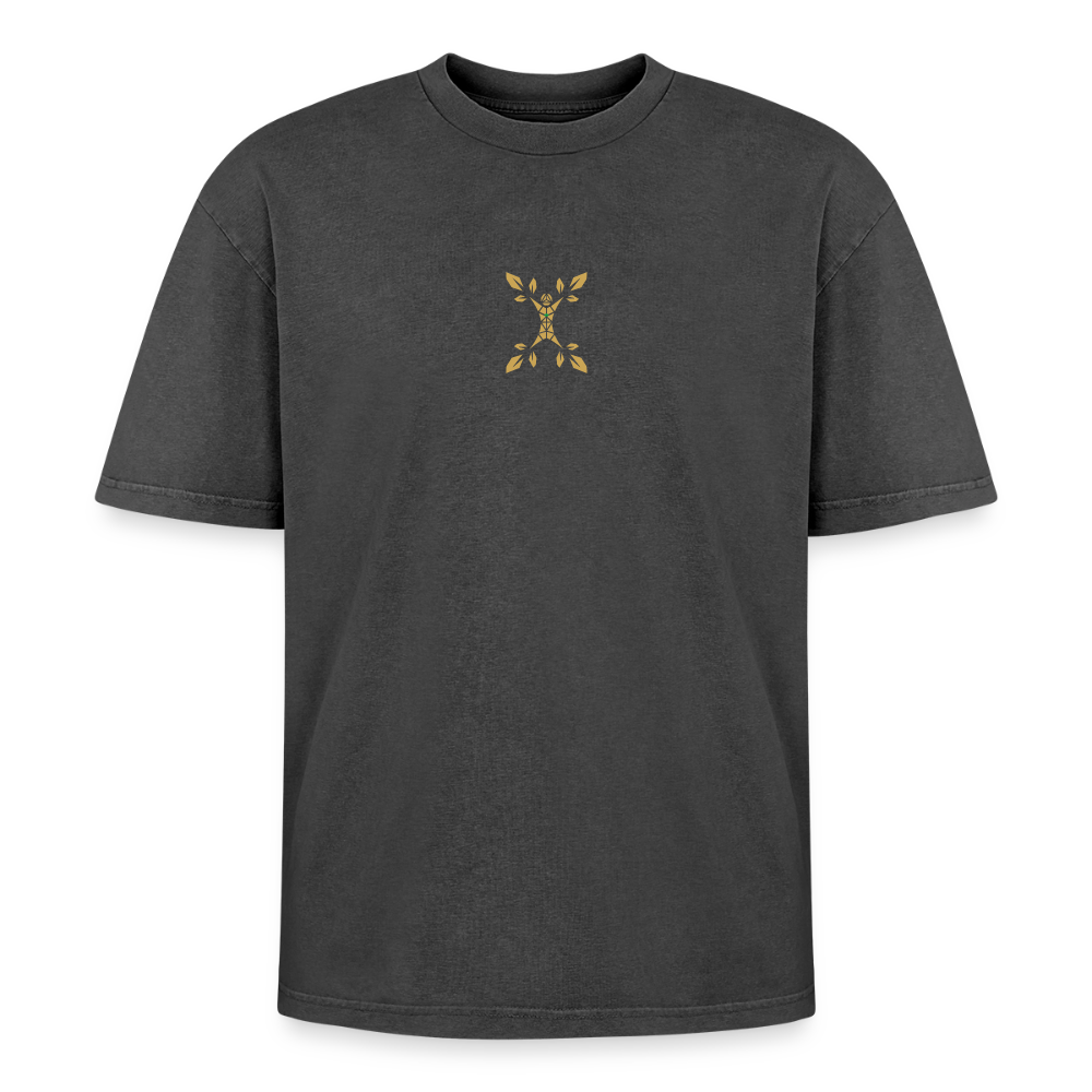 Pravilo- Klaus Oversized Unisex Premium Acid-Washed T-Shirt 2.0 - Schwarz Acid Wash