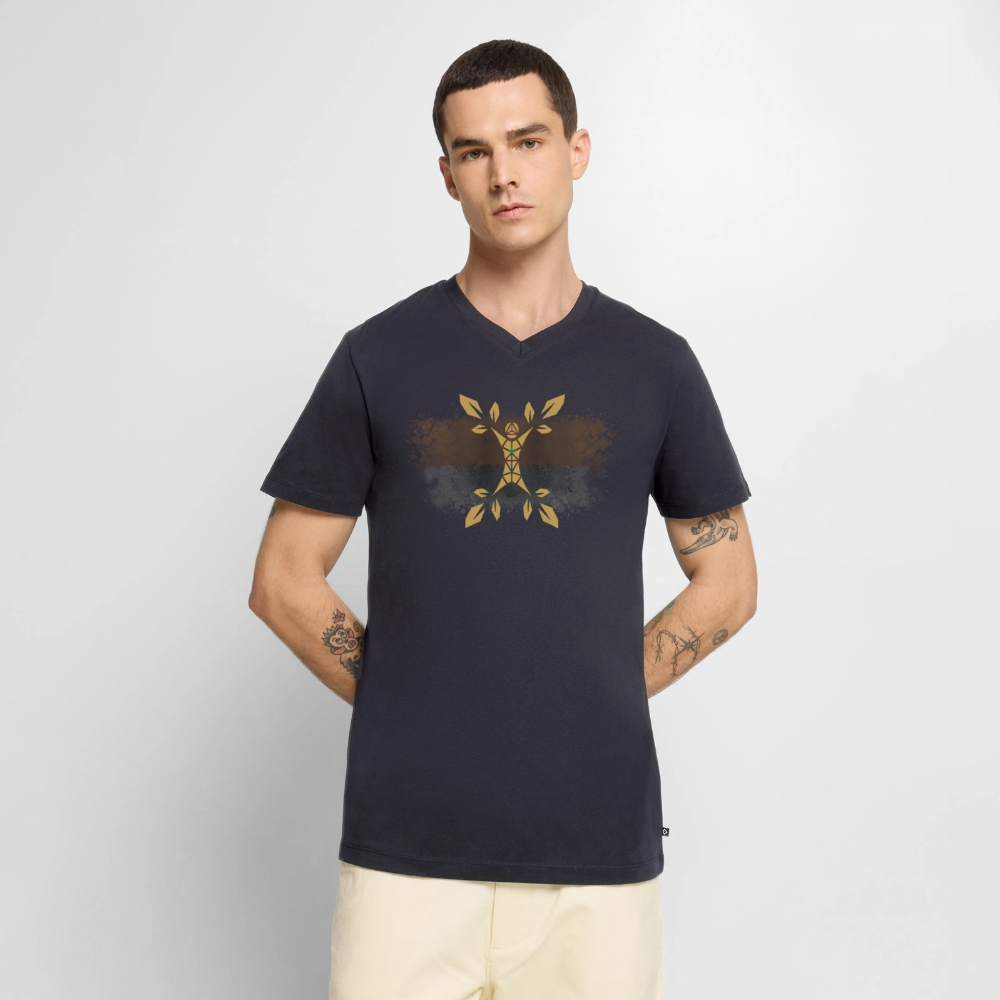 Pravilo-Klaus Männer Bio-T-Shirt mit V-Ausschnitt von Stanley & Stella - Navy